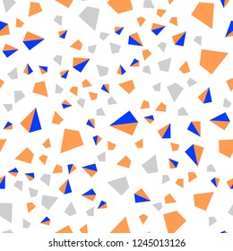 Light Blue, Red vector seamless, isometric backdrop with lines, triangles. Triangles on abstract background with colorful gradient. Texture for window blinds, curtains.