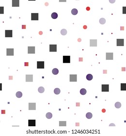 Light Blue, Red vector seamless background with circles, rectangles. Abstract illustration with colorful circles, rectangles. Pattern for design of fabric, wallpapers.