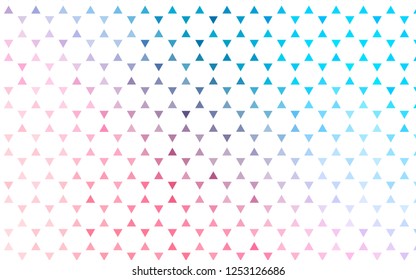 Light Blue, Red vector seamless backdrop with lines, triangles. Beautiful illustration with triangles in nature style. Pattern for trendy fabric, wallpapers.