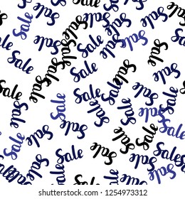 Light Blue, Red vector seamless template with 70, 90% selling. Gradient illustration with discount signs on white backdrop. Template for season sales, shopping ads.