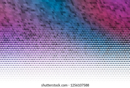 Light Blue, Red vector seamless backdrop with lines, triangles. Triangles on abstract background with colorful gradient. Template for business cards, websites.