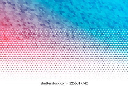 Light Blue, Red vector seamless backdrop with lines, triangles. Abstract gradient illustration with triangles. Design for textile, fabric, wallpapers.
