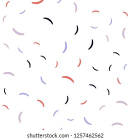 Light Blue, Red vector seamless template with wry lines. Creative illustration in halftone style with gradient. Colorful wave pattern for your design.