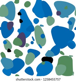 Light Blue, Red vector seamless backdrop with dots. Abstract illustration with colored bubbles in nature style. Texture for window blinds, curtains.