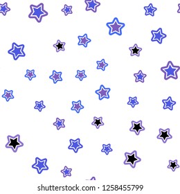 Light Blue, Red vector seamless background with colored stars. Decorative shining illustration with stars on abstract template. Template for business cards, websites.