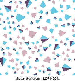 Light Blue, Red vector seamless, isometric pattern with polygonal style. Abstract gradient illustration with triangles. Design for textile, fabric, wallpapers.