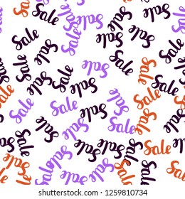 Light Blue, Red vector seamless pattern with 70, 90 percentage signs. Gradient illustration with discount signs on white backdrop. Design for business ads, commercials.