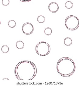 Light Blue, Red vector seamless background with bubbles. Illustration with set of shining colorful abstract circles. Template for business cards, websites.