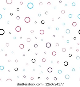 Light Blue, Red vector seamless background with bubbles. Abstract illustration with colored bubbles in nature style. New design for ad, poster, banner of your website.