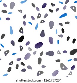 Light Blue, Red vector seamless cover in polygonal style with circles. Decorative design in abstract style with lines, dots. Smart design for your business advert.
