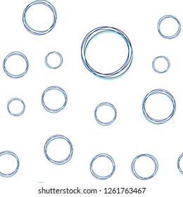 Light Blue, Red vector seamless texture with disks. Illustration with set of shining colorful abstract circles. Pattern for trendy fabric, wallpapers.