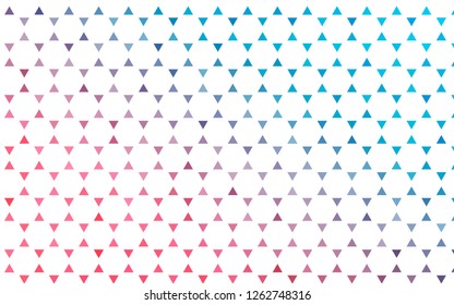 Light Blue, Red vector seamless texture in triangular style. Illustration with set of colorful triangles. Pattern for trendy fabric, wallpapers.