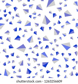 Light Blue, Red vector seamless, isometric pattern with polygonal style. Illustration with set of colorful triangles. Pattern for trendy fabric, wallpapers.