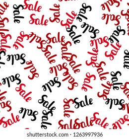 Light Blue, Red vector seamless template with 70, 90% selling. Illustration with signs of sales on abstract template. Template for season sales, shopping ads.
