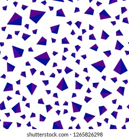 Light Blue, Red vector seamless, isometric texture with triangular style. Triangles on abstract background with colorful gradient. Template for business cards, websites.