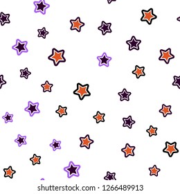 Light Blue, Red vector seamless cover with small and big stars. Shining colored illustration with stars. Template for business cards, websites.