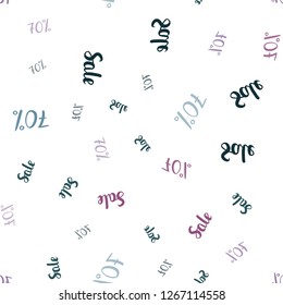 Light Blue, Red vector seamless layout with discount of 70%. Illustration with signs of sales on abstract template. Backdrop for ads, leaflets of Black Friday.