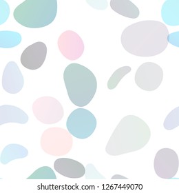 Light Blue, Red vector seamless template with spots. Modern abstract illustration with colorful water drops. Pattern for design of window blinds, curtains.