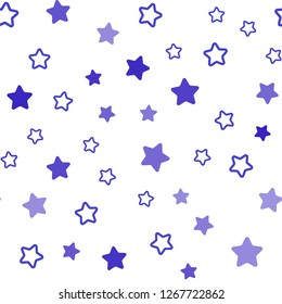 Light Blue, Red vector seamless pattern with christmas stars. Blurred decorative design in simple style with stars. Template for business cards, websites.