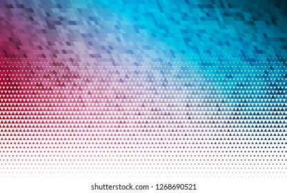 Light Blue, Red vector seamless texture in triangular style. Abstract gradient illustration with triangles. Pattern for design of window blinds, curtains.