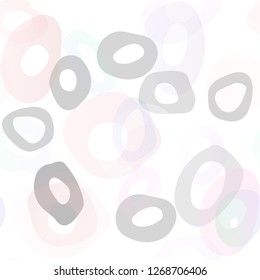 Light Blue, Red vector seamless cover with circles. Illustration with set of shining colorful abstract circles. Pattern for design of window blinds, curtains.
