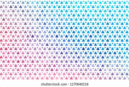 Light Blue, Red vector seamless pattern in polygonal style. Triangles on abstract background with colorful gradient. Pattern for design of fabric, wallpapers.