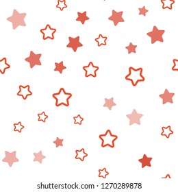 Light Blue, Red vector seamless texture with beautiful stars. Glitter abstract illustration with colored stars. Design for wallpaper, fabric makers.