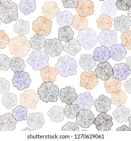 Light Blue, Red vector seamless elegant template with flowers. An elegant bright illustration with flowers. Design for textile, fabric, wallpapers.