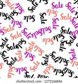 Light Blue, Red vector seamless layout with discount of 70, 90%. Abstract illustration with colorful gradient symbols of sales. Pattern for ads, posters, banners of sales.