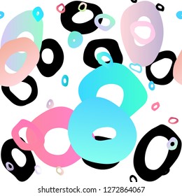 Light Blue, Red vector seamless backdrop with dots, spots. Glitter abstract illustration with blurred drops of rain. Trendy design for wallpaper, fabric makers.