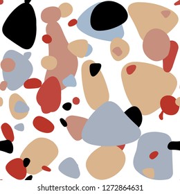 Light Blue, Red vector seamless pattern with spheres. Beautiful colored illustration with blurred circles in nature style. Pattern for trendy fabric, wallpapers.