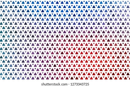 Light Blue, Red vector seamless template with crystals, triangles. Decorative design in abstract style with triangles. Design for textile, fabric, wallpapers.