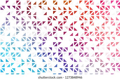 Light Blue, Red vector seamless texture in triangular style. Glitter abstract illustration with triangular shapes. Template for business cards, websites.