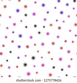 Light Blue, Red vector seamless background with xmas snowflakes. Modern geometrical abstract illustration with snowflakes. Template for business cards, websites.