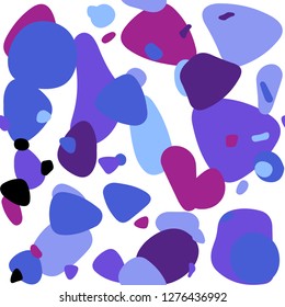 Light Blue, Red vector seamless texture with disks. Blurred decorative design in abstract style with bubbles. Pattern for trendy fabric, wallpapers.