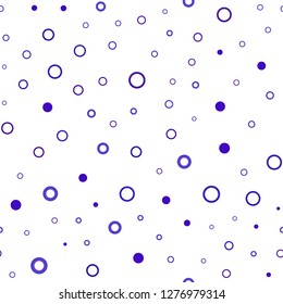 Light Blue, Red vector seamless template with circles. Modern abstract illustration with colorful water drops. Pattern for design of window blinds, curtains.