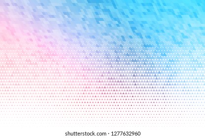 Light Blue, Red vector seamless texture in triangular style. Glitter abstract illustration with triangular shapes. Pattern for design of fabric, wallpapers.