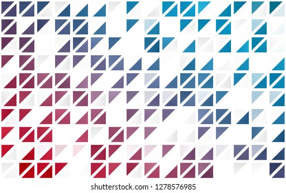 Light Blue, Red vector seamless backdrop with lines, triangles. Abstract gradient illustration with triangles. Pattern for design of window blinds, curtains.