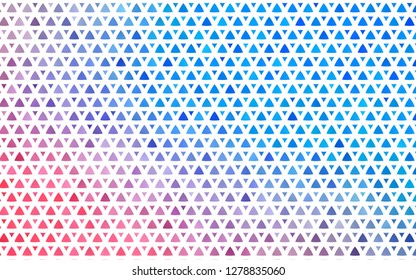 Light Blue, Red vector seamless backdrop with lines, triangles. Modern abstract illustration with colorful triangles. Pattern for design of fabric, wallpapers.