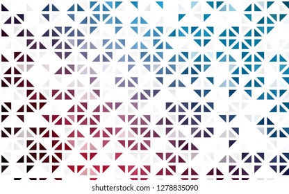 Light Blue, Red vector seamless backdrop with lines, triangles. Abstract gradient illustration with triangles. Pattern for trendy fabric, wallpapers.