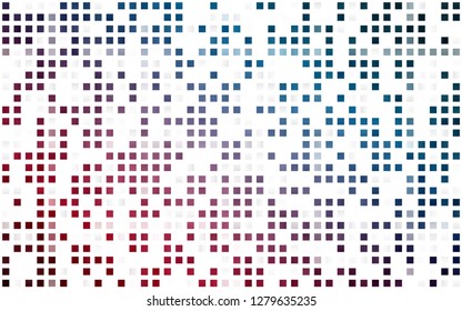 Light Blue, Red vector seamless template with crystals, rectangles. Decorative design in abstract style with rectangles. Pattern for design of fabric, wallpapers.
