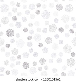 Light Blue, Red vector seamless doodle pattern with flowers. Brand new colored illustration with flowers. Design for textile, fabric, wallpapers.