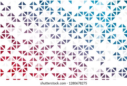 Light Blue, Red vector seamless template with crystals, triangles. Modern abstract illustration with colorful triangles. Pattern for trendy fabric, wallpapers.
