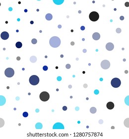 Light Blue, Red vector seamless background with bubbles. Glitter abstract illustration with blurred drops of rain. Pattern for design of window blinds, curtains.