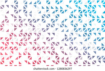 Light Blue, Red vector seamless layout with lines, triangles. Illustration with set of colorful triangles. Pattern for design of fabric, wallpapers.
