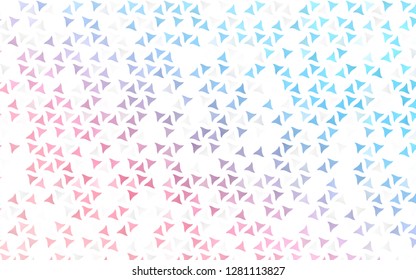 Light Blue, Red vector seamless background with triangles. Beautiful illustration with triangles in nature style. Template for business cards, websites.