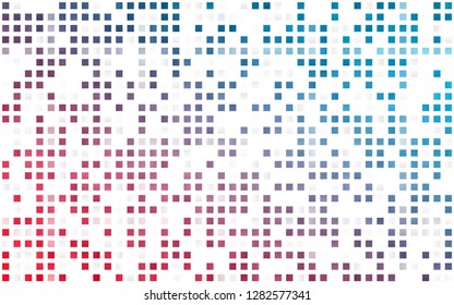 Light Blue, Red vector seamless background with rectangles. Rectangles on abstract background with colorful gradient. Trendy design for wallpaper, fabric makers.