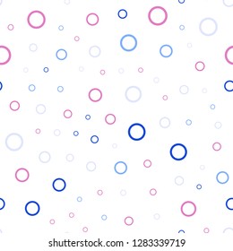 Light Blue, Red vector seamless background with bubbles. Modern abstract illustration with colorful water drops. New design for ad, poster, banner of your website.