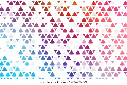 Light Blue, Red vector seamless template with crystals, triangles. Abstract gradient illustration with triangles. Design for textile, fabric, wallpapers.