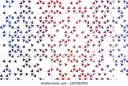 Light Blue, Red vector seamless layout with lines, triangles. Modern abstract illustration with colorful triangles. Pattern for trendy fabric, wallpapers.